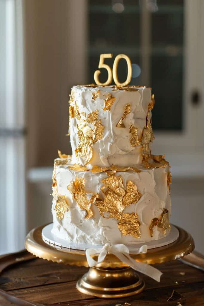 Happy 50th Anniversary Cake Design
