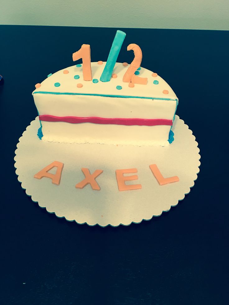 Half birthday cake design ( 19 )