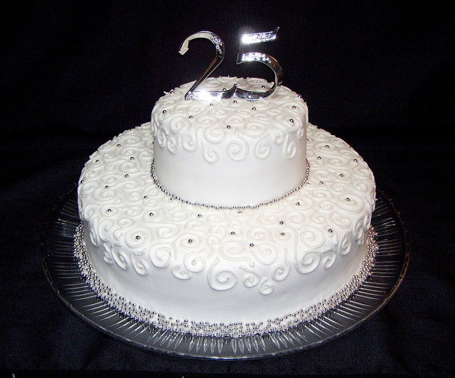 25th Anniversary cake design ( 8 )
