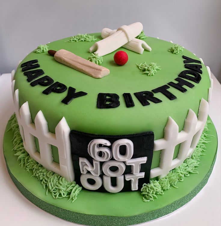 Cricket theme cake design ( 10 )