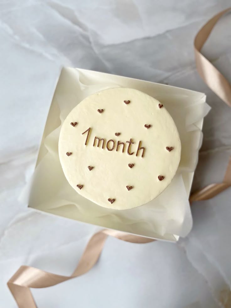 Bento cake for one month birthday celebration