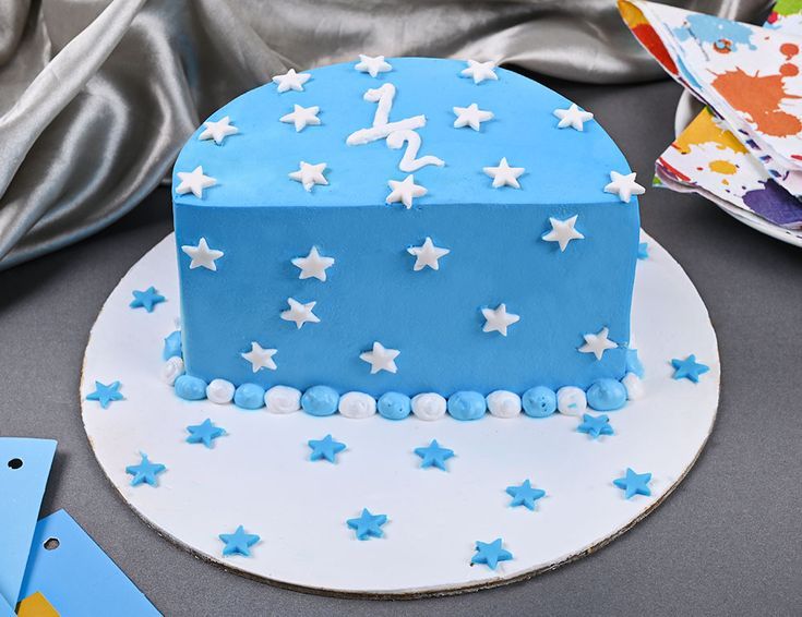 Half birthday cake design ( 22 )