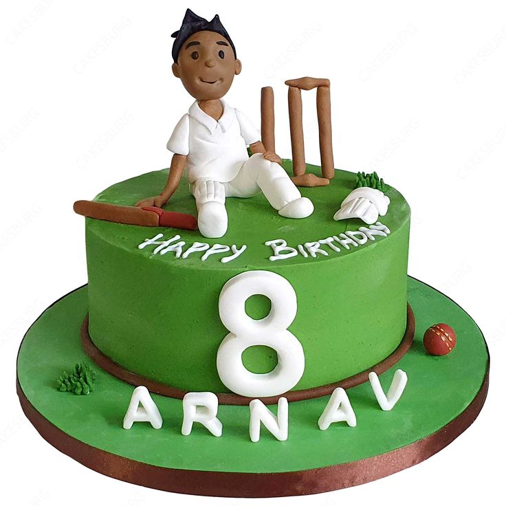 Cricket theme cake design ( 41 )
