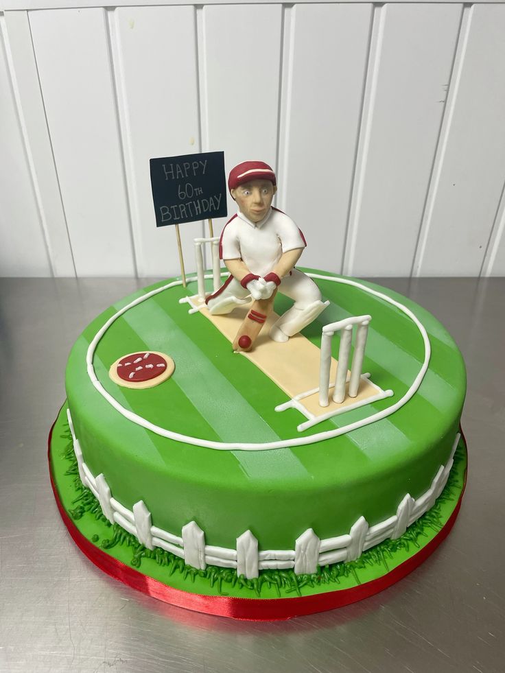 Cricket theme cake design ( 46 )