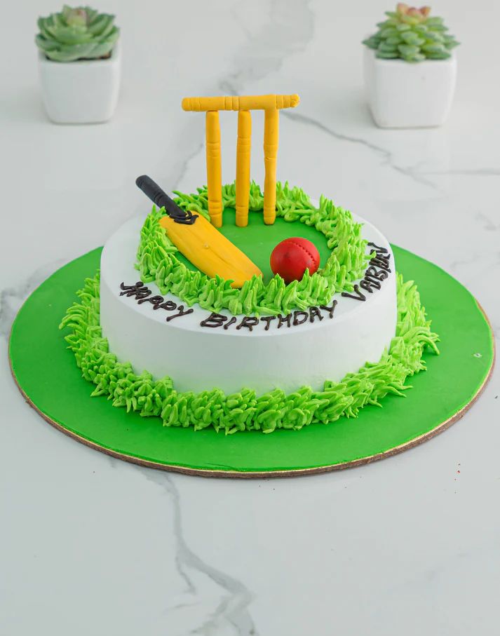 Cricket theme cake design ( 27 )