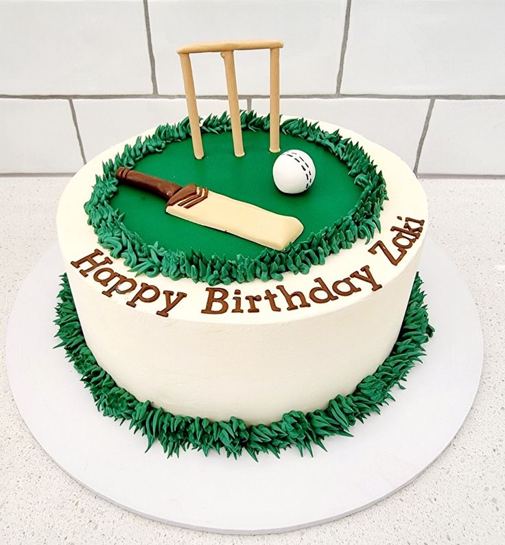 Cricket theme cake design ( 35 )