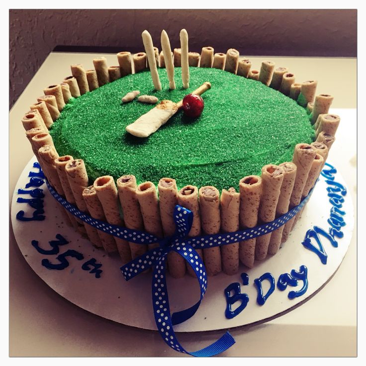 Cricket theme cake design ( 32 )