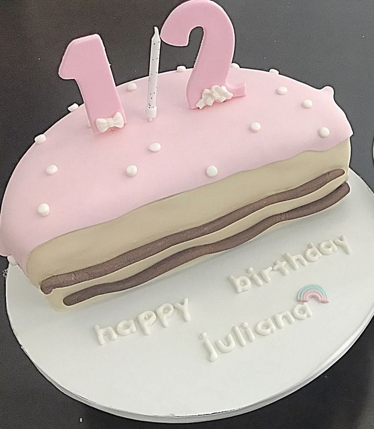 Half birthday cake design ( 26 )