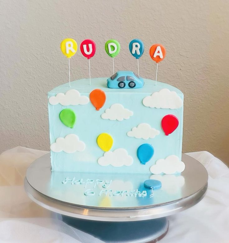 6 Months Birthday Cake (88)