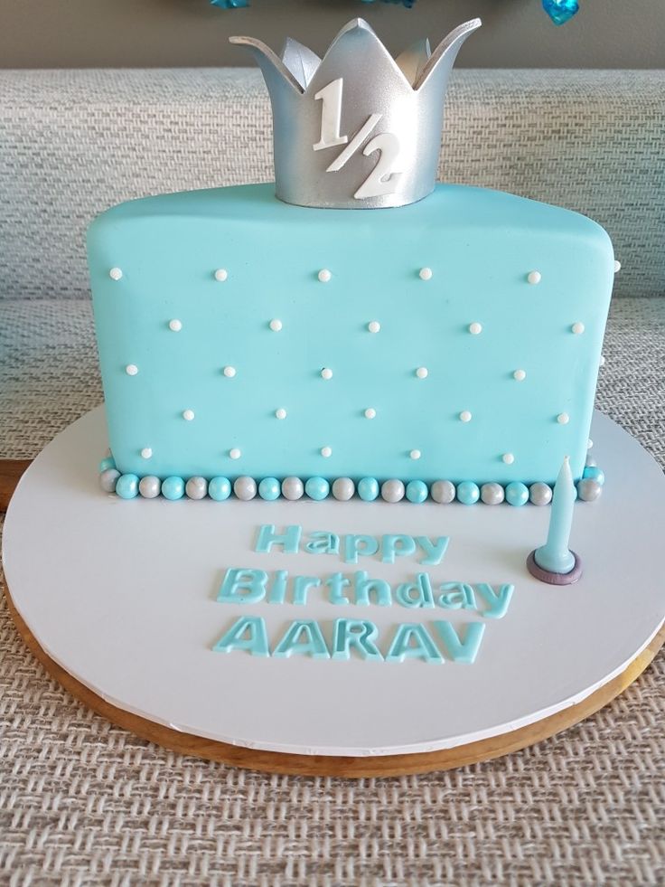 Half birthday cake design ( 11 )