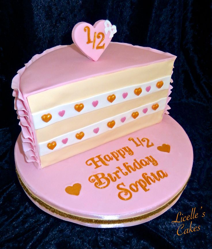 Half birthday cake design ( 34 )