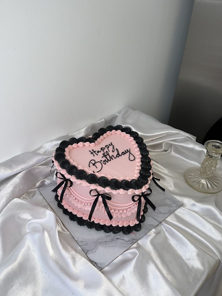 Black Pink Theme Cake Design 6