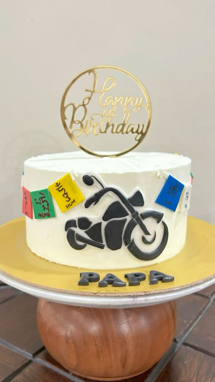 Biker theme cake design ( 11 )