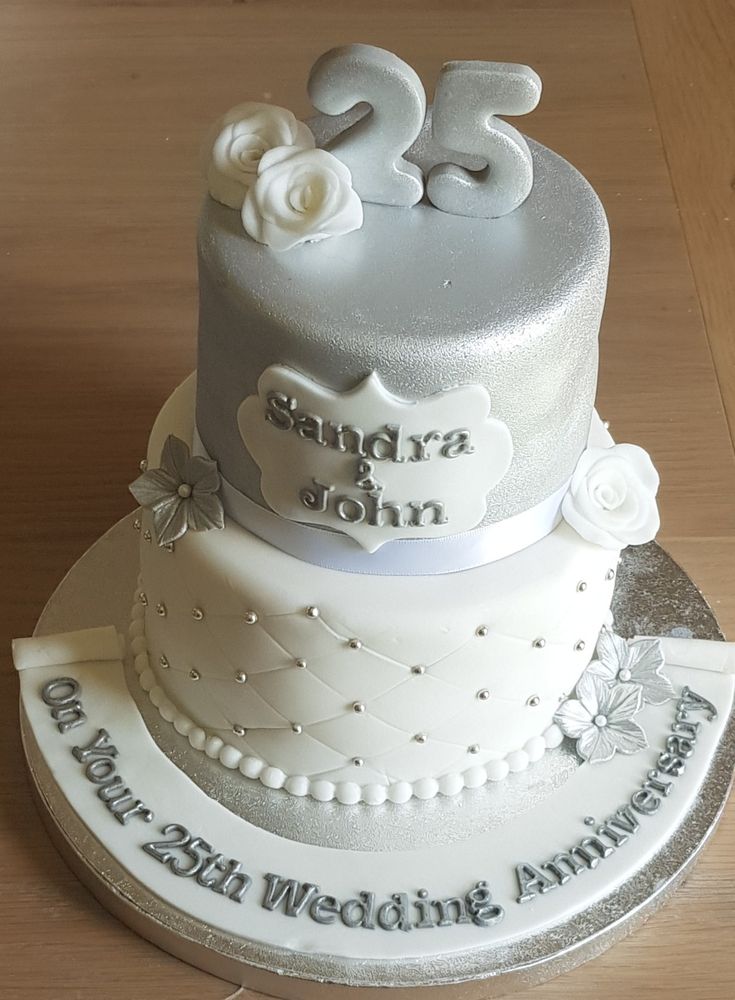 25th Anniversary cake design ( 5 )