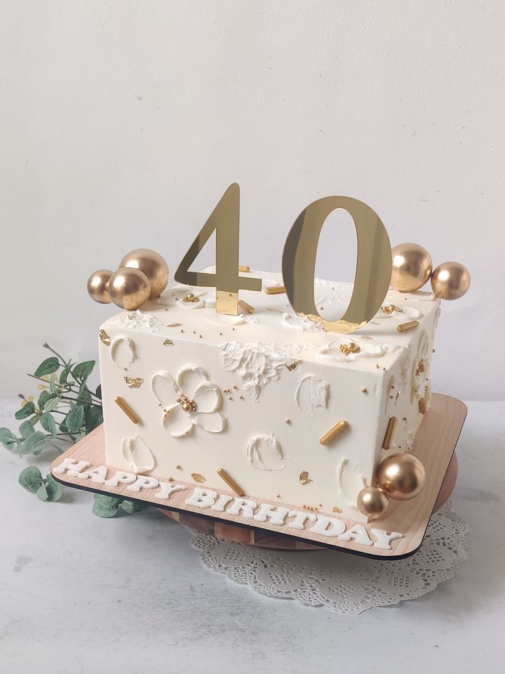 40th Birthday Cake Design 1