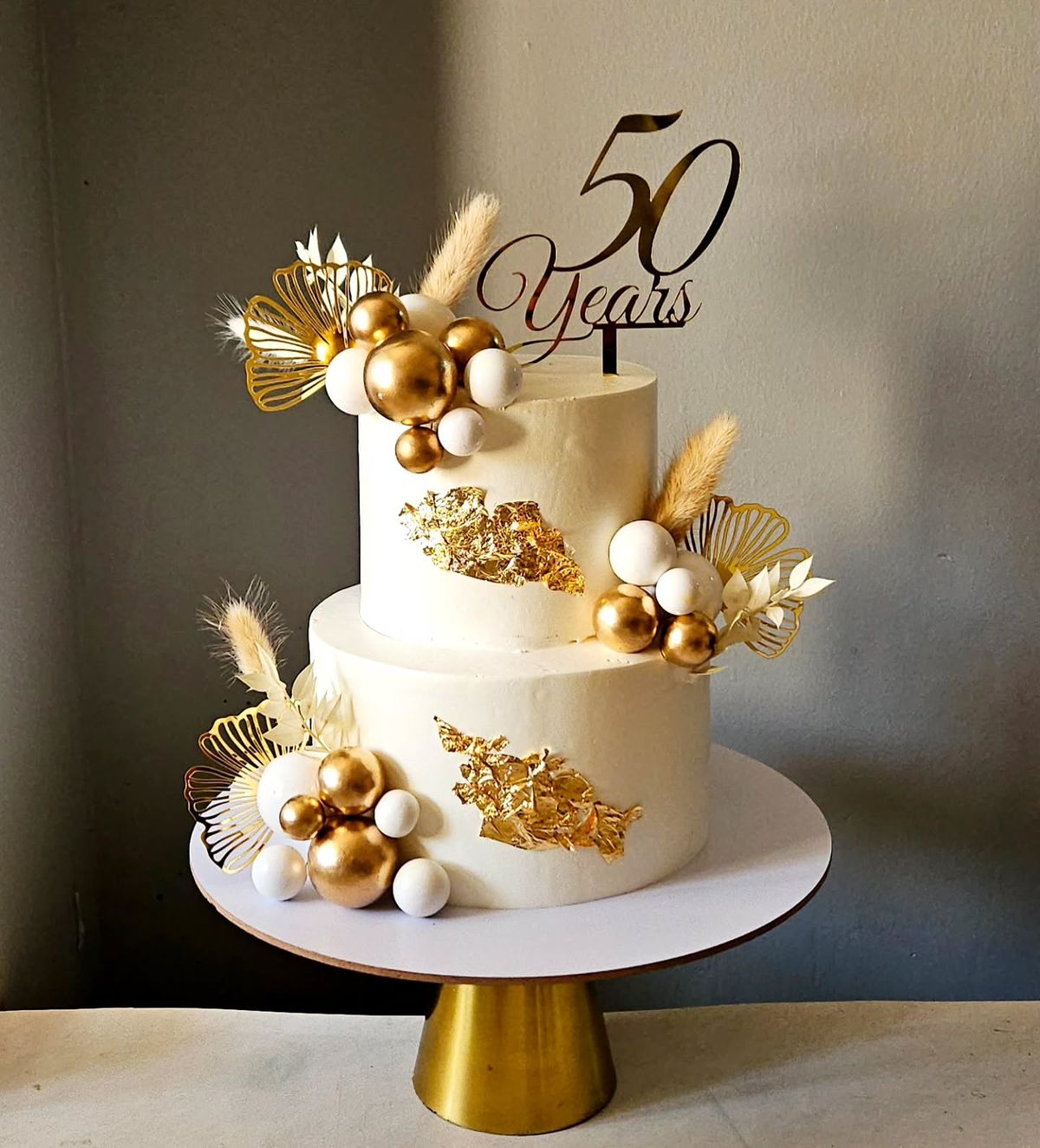 50th Anniversary Golden Jubilee Cake