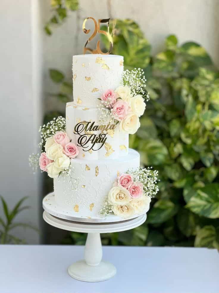 25th Anniversary Cake Design 32