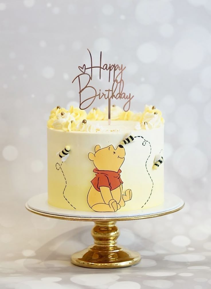 Winnie and pooh theme cakes