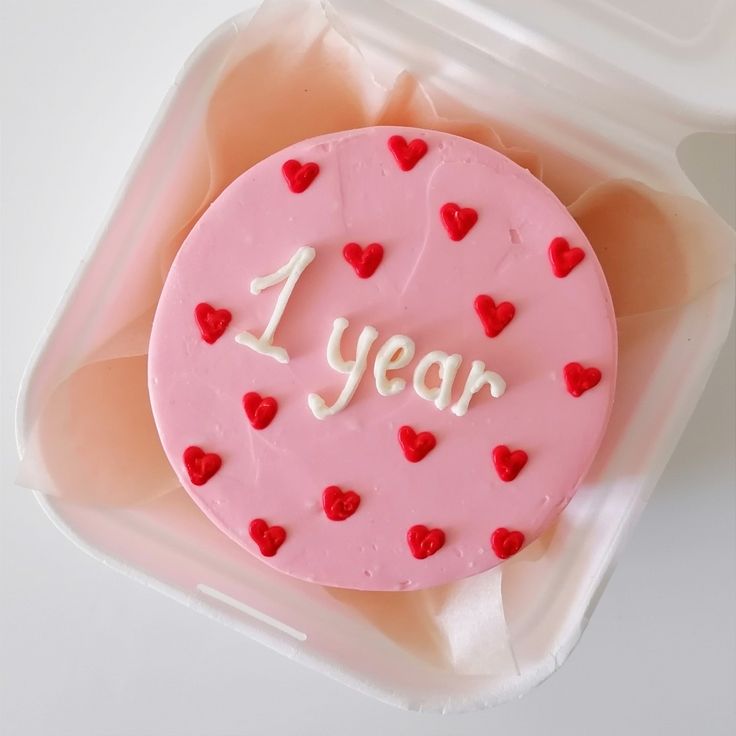 Sweet One Year Anniversary Bento Cake