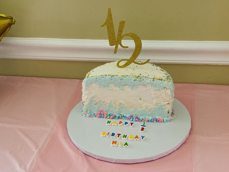 Half birthday cake design ( 14 )