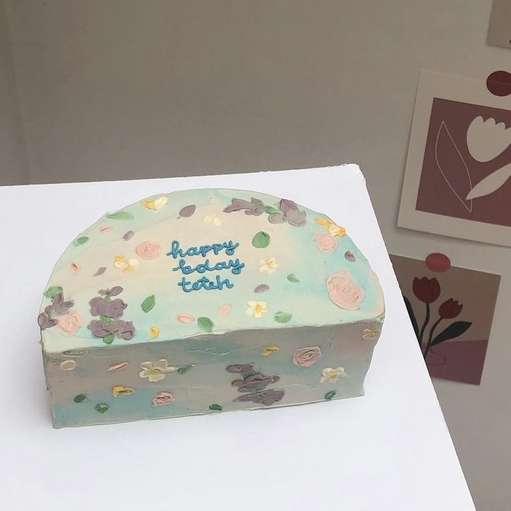 Half birthday cake design ( 15 )