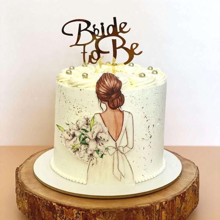 Bride to be cake design ( 1 )