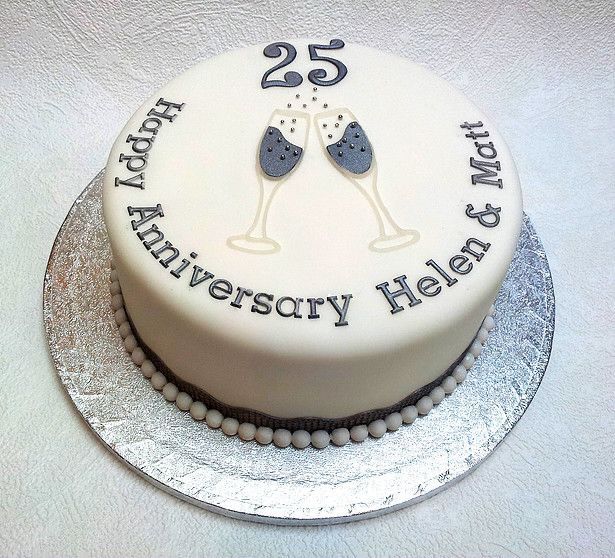 25th Anniversary cake design ( 1 )