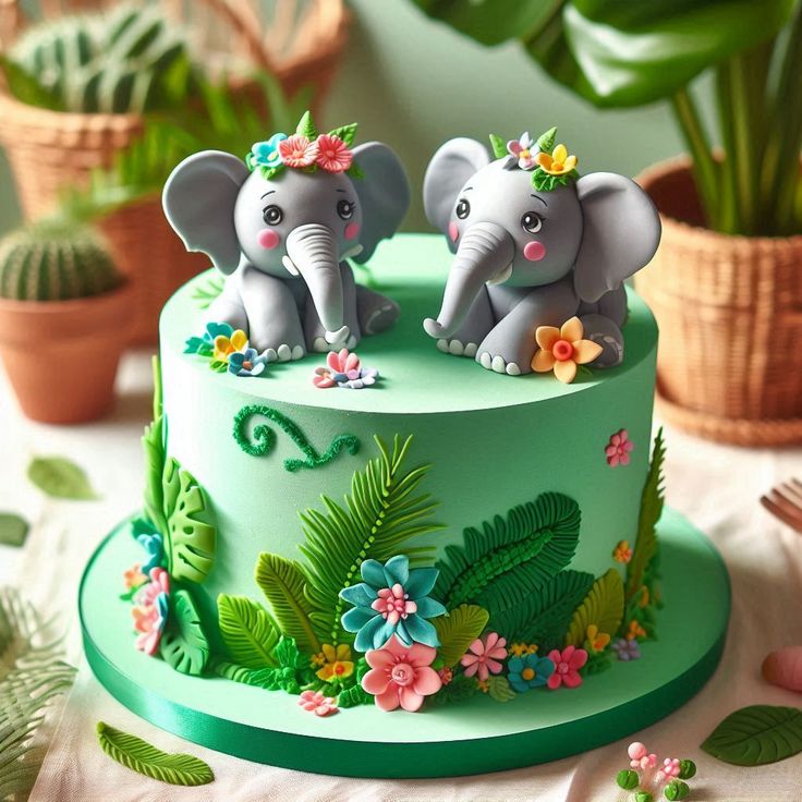Elephant Theme Cakes