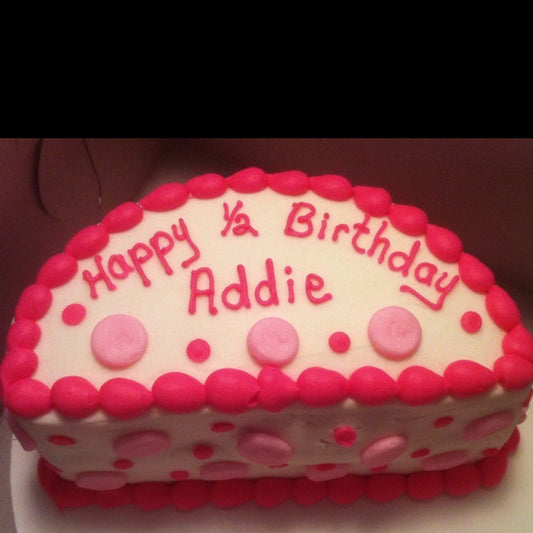 Half birthday cake design ( 16 )