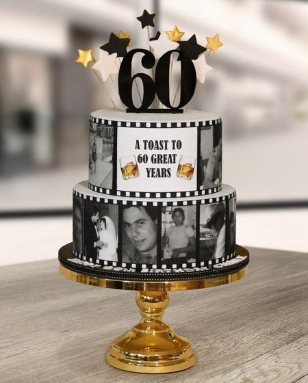 60th Birthday Cake Design 3