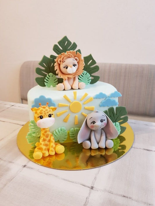 Jungle Theme Cake For Half Birthday