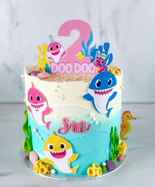 Baby Shark Cake Design 1