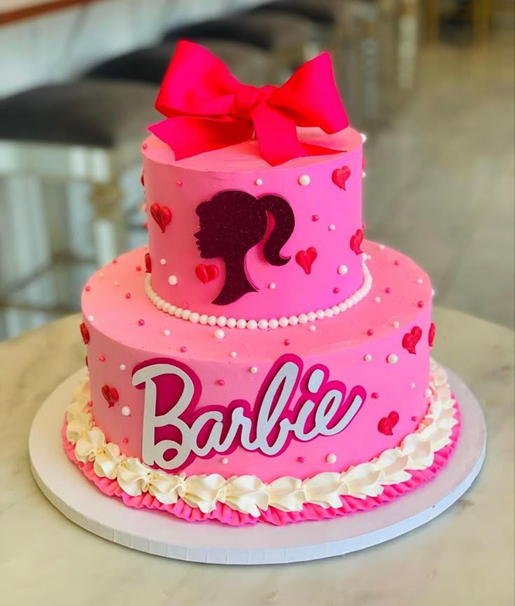 Barbie Girl Theme Cake Design 5