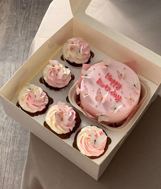 Mini Indulgence: Bento Cake  Cupcake Set