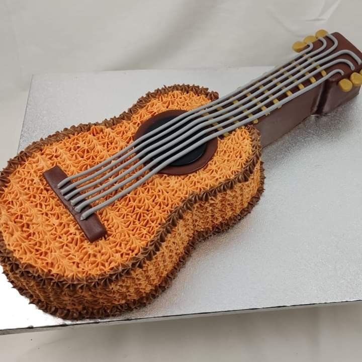 Guitar Theme Cake Design 2
