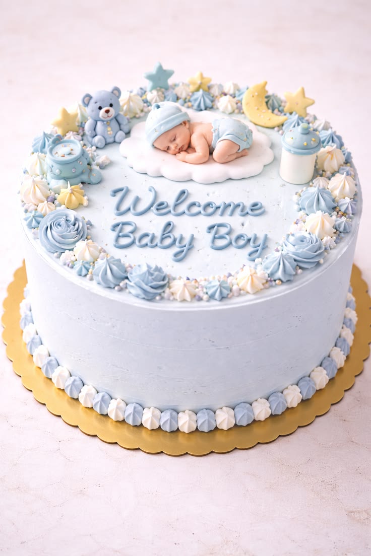 New Born Baby Cake Design 7