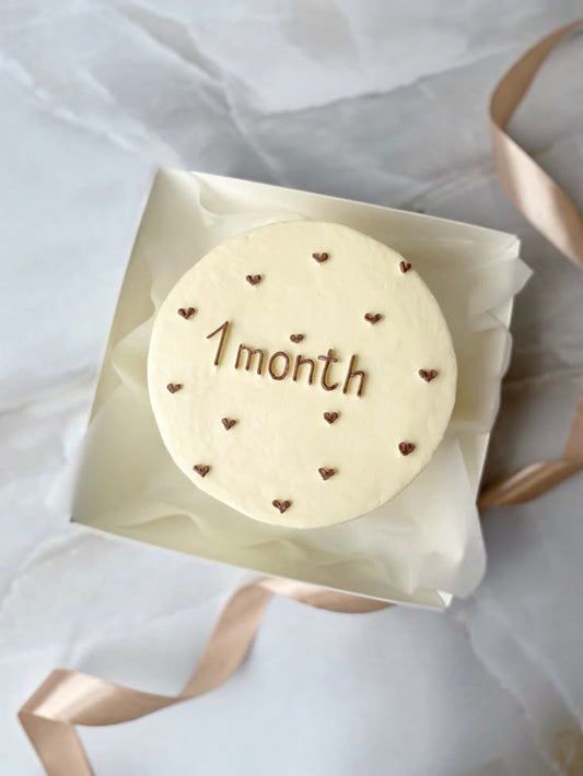 Bento cake for one month birthday celebration