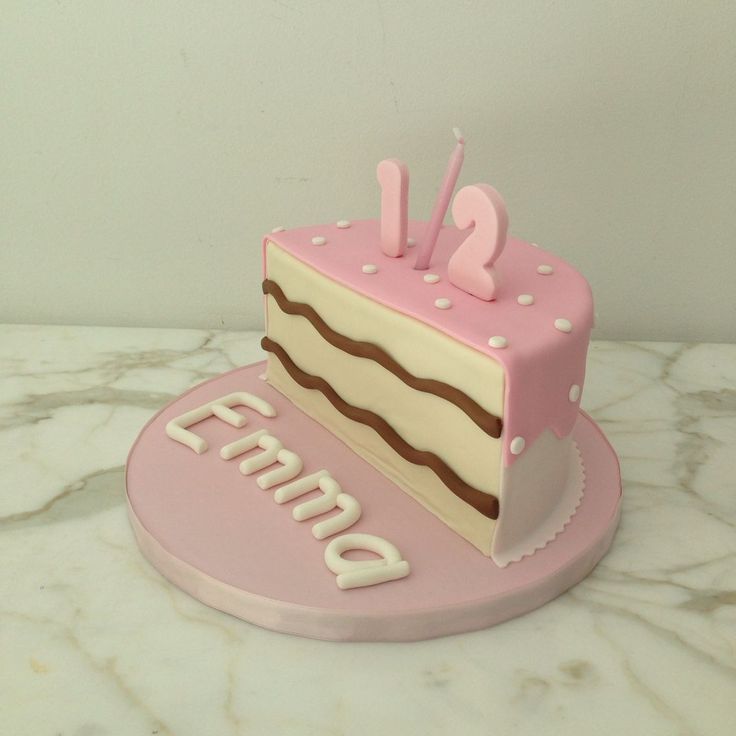 Half birthday cake design ( 1 )