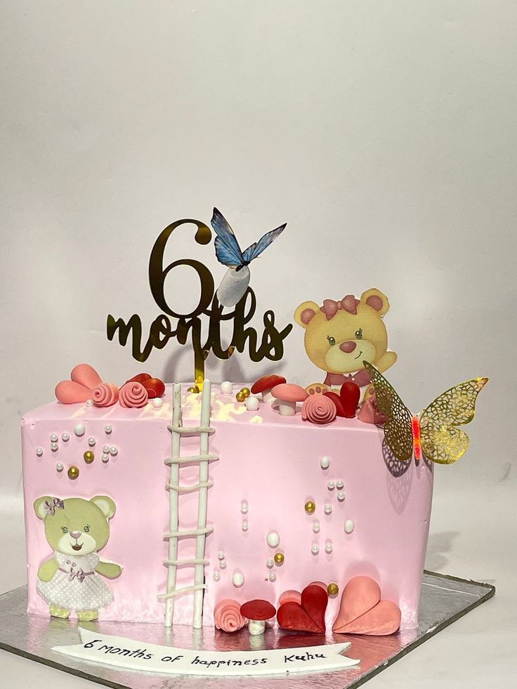 6 Months Birthday Cake (74)