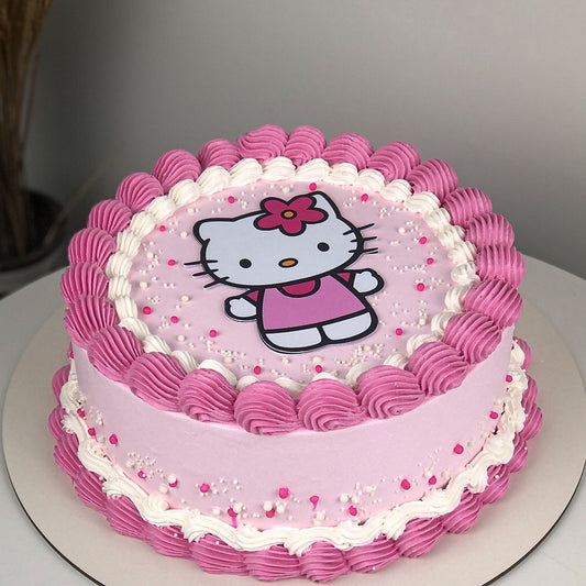 Hello kitty face cake