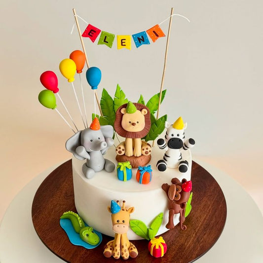 Jungle Animal Theme Cake