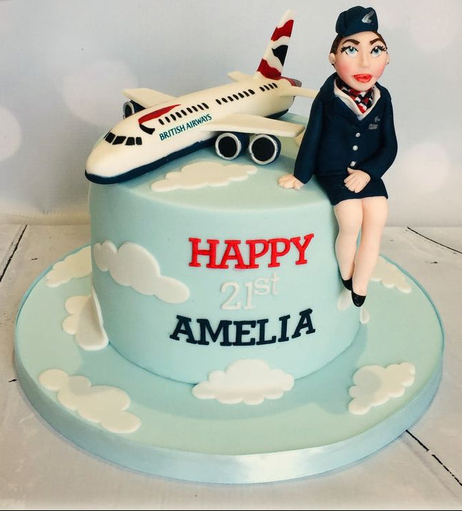 Cabin Crew Theme Cake Design 2