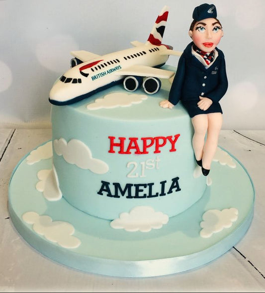 Cabin Crew Theme Cake Design 2