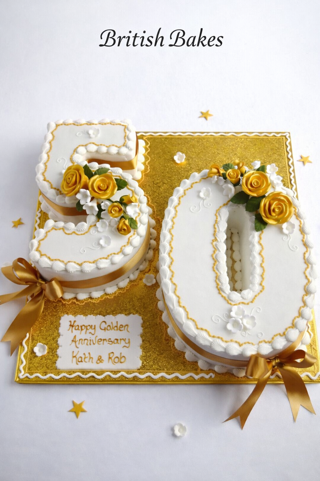 Golden Jubilee Cake For 50th Anniversary