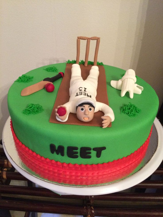 Cricket theme cake design ( 13 )