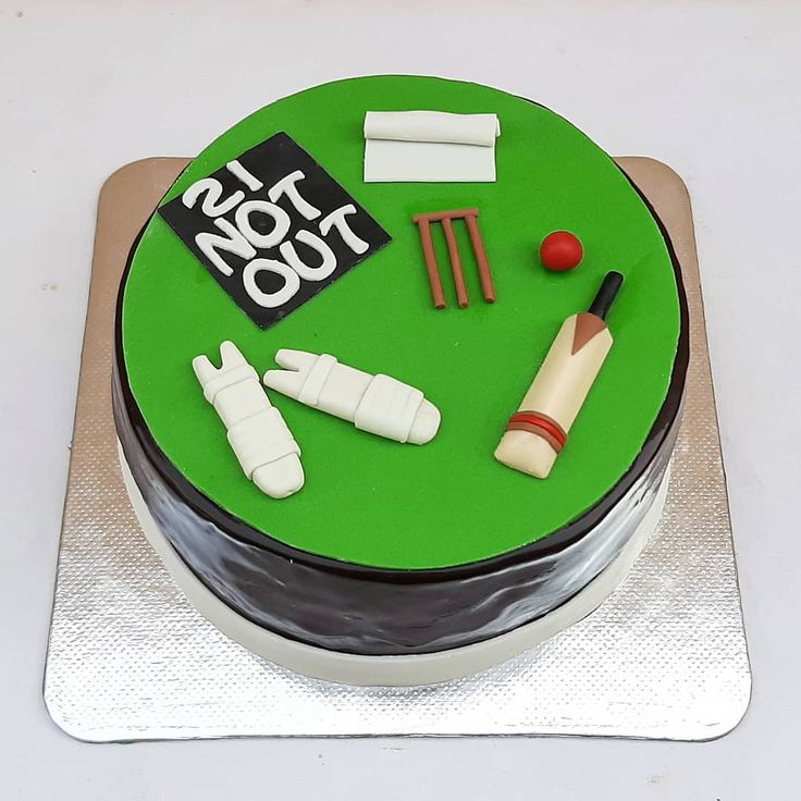 Cricket theme cake design ( 49 )