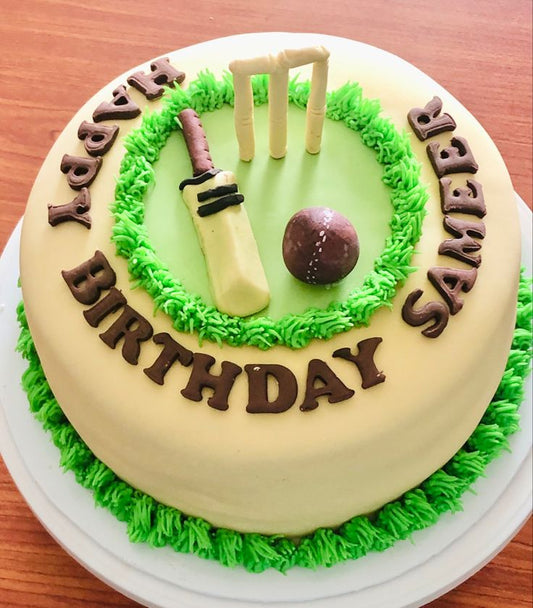 Cricket theme cake design ( 19 )