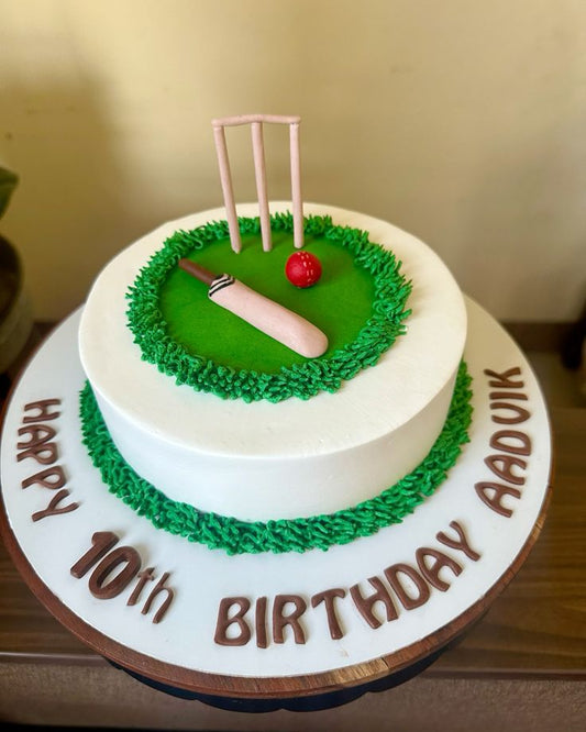 Cricket theme cake design ( 2 )