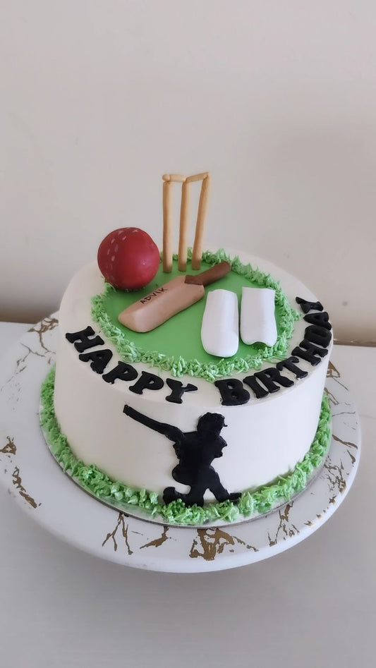 Cricket theme cake design ( 9 )