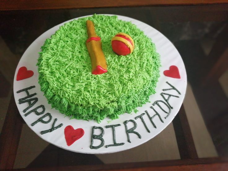 Cricket theme cake design ( 50 )